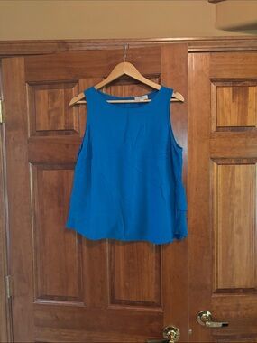 LOFT Vibrant Cobalt Blue Sleeveless Scoop-Neck Camisole